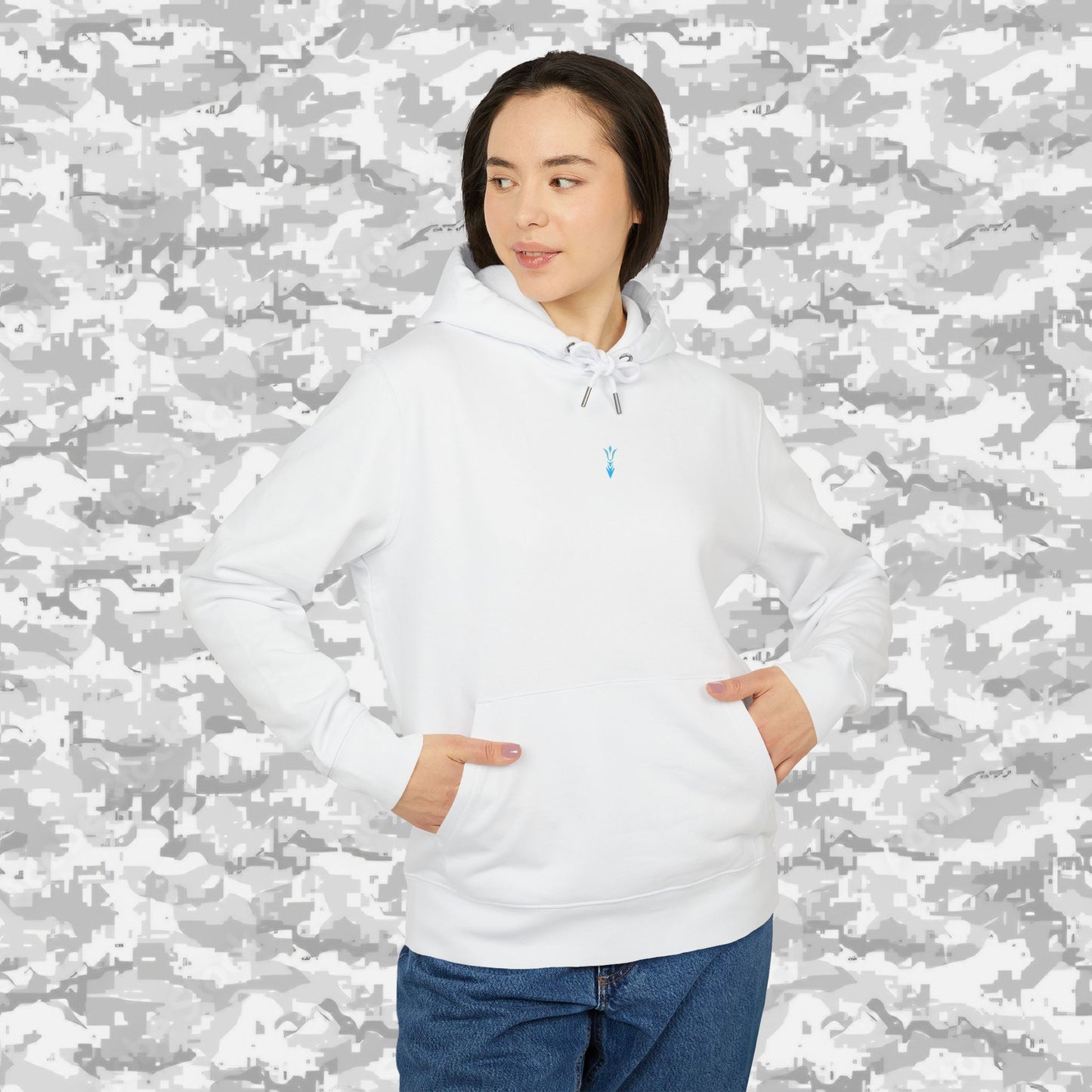 Premium Blauw-Logo Hoodie