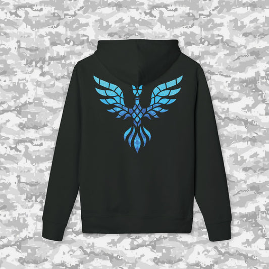 Premium Blauw-Logo Hoodie
